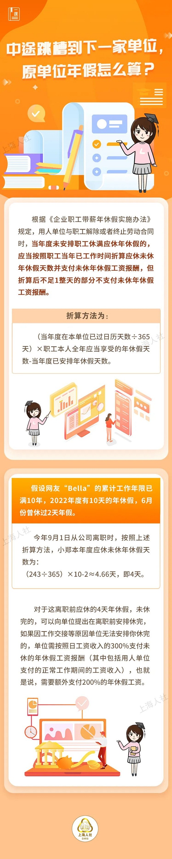 【上海求职咨询】中途跳槽到下一家单位，原单位年假怎么算？