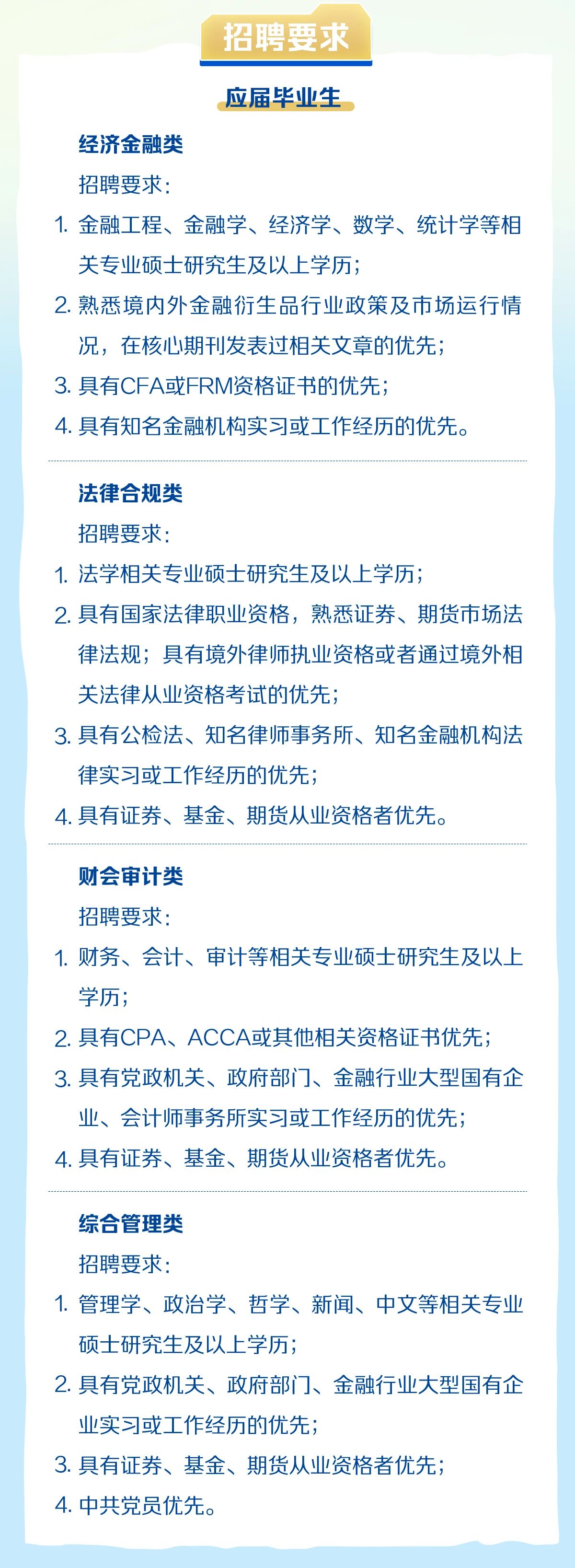 上海人才招聘:中国金融期货交易所2023年应届毕业生、博士后招聘公告
